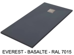 Receveur de douche, haut de gamme, Largeur 65 à 210 cm par 65 a 120 cm, résine pleine masse Acrystone, dix couleurs aux choix, Garantie 5 ans, Livraison rapide et offerte